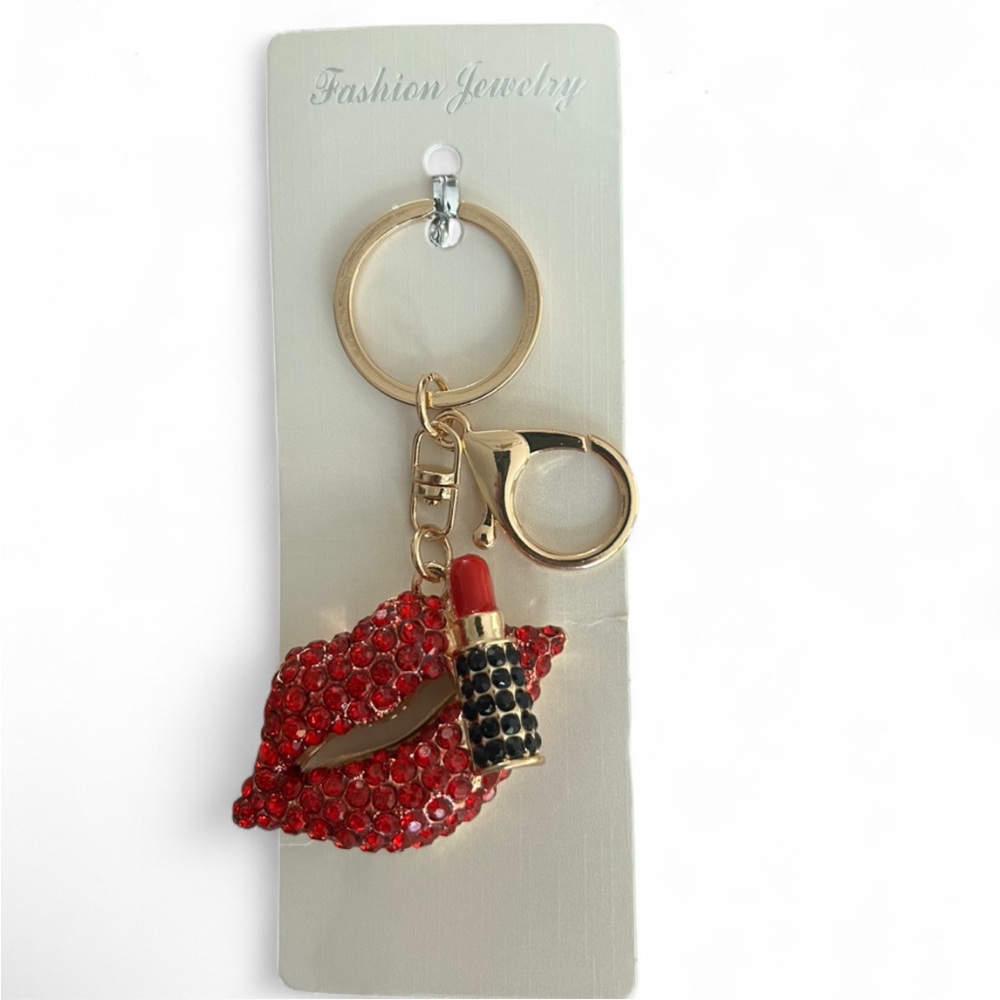 Lipstick Keychain Rhinestones